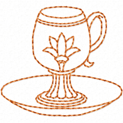 Mugs Embroidery Design 6